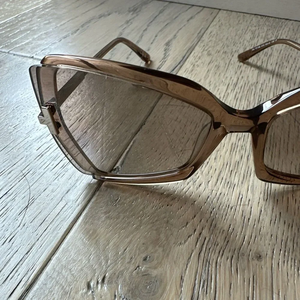 Tom Ford TF766 Gia Sunglasses 57G Rose Champagne 63-19 Italy w Case